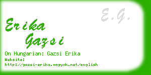 erika gazsi business card